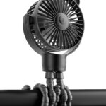 Baby Stroller Fan, Rechargeable Portable Fan with 2000 mAh Battery Operated,3 Wind Speed,360-Degree Rotation,Ultra-Low Noise Level,Safe mini fan for your baby