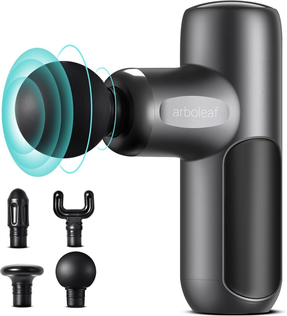 arboleaf Mini Massage Gun Deep Tissue, Percussion Muscle Massager for Back Pain Relief, Portable Small Travel Size, Quiet Massager, Gifts for Woman Man