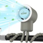 Portable Mini Travel Stroller Fan – Battery Operated, Clip On, Small, Handheld, Rotating, Rechargeable, Personal Fan with Flexible Tripod, 3 Speeds for Baby Crib, Bed Car, Seat Treadmill