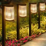 Solar Pathway Lights Outdoor, 6 Pack Upgraded Outdoor Solar Lights for Outside Super Bright Up to 12Hrs, IP65 Waterproof Solar Garden Lights for Yard Path Walkway Decor Landscape Lighting