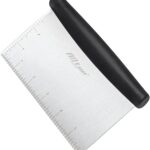 ALLTOP Bench Scraper & Chopper for Kitchen – Ideal Baking Essential Utensil,Stainless Steel Pastry/Dough/Food Cutter Tool for Cake Pizza Bread,Cooking – 1 Pack,Black