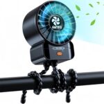 AMTIFO Portable Stroller Fan – 4-Speed Rechargeable USB Fan, Quiet Clip-on Baby Fans for Stroller Crib and Travel – Compact & Battery-Operated Cooling Fans for Baby Comfort on the Go