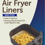 Reynolds Kitchens Air Fryer Liners Disposable, Unbleached Parchment Paper Sheets, 50 Count