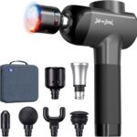 BOB AND BRAD X6 Pro Max Massage Gun with Heat-Cold and Metal Head Therapy, Percussion Deep Tissue Massager Gun for Athletes, Electric Muscle Massage Gun with 6 Replacements
