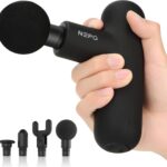 Mini Massage Gun, Powerful Fascial Gun Portable Deep Tissue Percussion Muscle Back Head Massager for Pain Relief with 4 Massage Heads High-Intensity Vibration Rechargeable Small Massage Gun