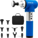 LifePro Sonic LX Athletic Heated Massage Gun – Deep Tissue Portable Massager for Muscle Recovery – 9 Speed & 10 Heads Massage Gun – Rechargeable Percussion Massager for Athletes & Sports Enthusiasts