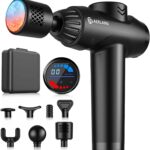AERLANG Massage Gun with Heat and Cold,Deep Tissue Massage Gun, Back and Neck Massager for Pain Relief,Muscle Percussion Massager,Handheld Messager with 7Heads&Silent Birthday Gifts for him