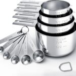 TILUCK Stainless Steel Measuring Cups & Spoons Set, Cups and Spoons,Kitchen Gadgets for Cooking & Baking (10)