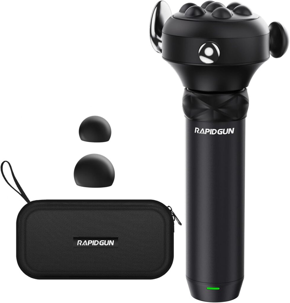 Pro Max Deep Tissue Vibration Therapy Massage Gun, 6500RPM Handheld Muscle Massager, Trigger Point Massage & Back Shoulder and Fascial Binding & Full Body Pain Relief – Gifts for Men & Women