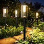 6 Pack Super Bright Solar Lights Outdoor,Solar Pathway Lights Outdoor,IP65 Waterproof Solar Garden Lights Solar Powered Landscape Lighting for Yard Patio Walkway Driveway Pathway (Warm White)