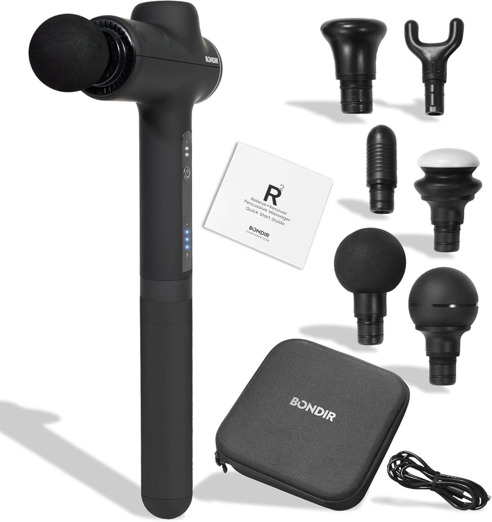 R2 Massage Gun – Percussion Deep Tissue Back Massager with Extension Handle