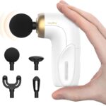 A1 Super Mini Massage Gun, Percussion Deep Tissues Muscle Massager, Compact Sports Travel Massage Gun, Portable Handheld Massager for Office Gifts for Him/Her, Home, Athletes(White)