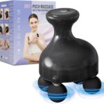 DEITY 4 Heads Handheld Massage Gun Deep Tissue, Electric Body Massager, Percussion Muscle Massager for Easing Shoulder and Back Tension, Perfect Gifts for Man Women, Black