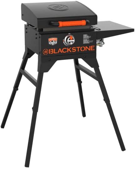 Blackstone On The Go Griddle with Side Shelf, Hood & Leg Stand – Heavy Duty Flat Top Griddle Grill Station for Kitchen, Camping, Camp, Outdoor, Tailgating – 1939