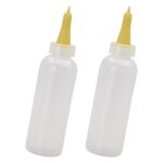 2PCS 450ML Animal Feeding Bottle with Clear Screw-on Nipple Nursing，Teat Feeder Detachable Goat Calf Bottle Feeding for Sheep Lambs Piglets Cow