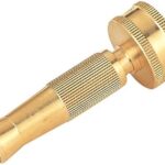 Rocky Mountain Goods 3” Solid Brass Hose Nozzle – Twist Adjust Nozzle – Fine Mist to Heavy Spray