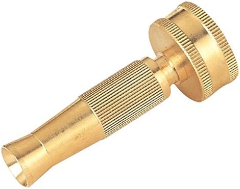 Rocky Mountain Goods 3” Solid Brass Hose Nozzle – Twist Adjust Nozzle – Fine Mist to Heavy Spray