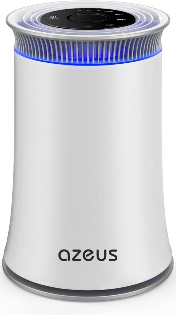 AZEUS Air Purifier for Home Pets Hair Dust in Bedroom Up Top 843 ft² H13 True HEPA Filter, 25db Filtration System Cleaner Odor Eliminators, Ozone Free, Remove 99.97% Dust Smoke VOCs