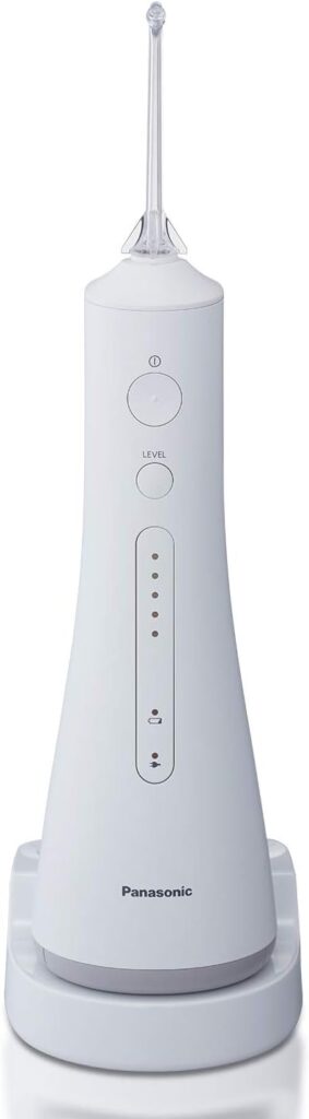 Panasonic Professional Cordless Water Flosser for Dental, Bridge and Orthodontic Care, Portable Oral Irrigator with Ultrasonic Cleaning – EW1511W (White)