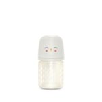 Suavinex Bonhomia Glass Baby Bottle with SX PRO Silicone Nipple, Anti Colic Baby Bottles, Baby Bottles for Breastfed Babies, Slow Flow, 0mo, 4oz, Beige
