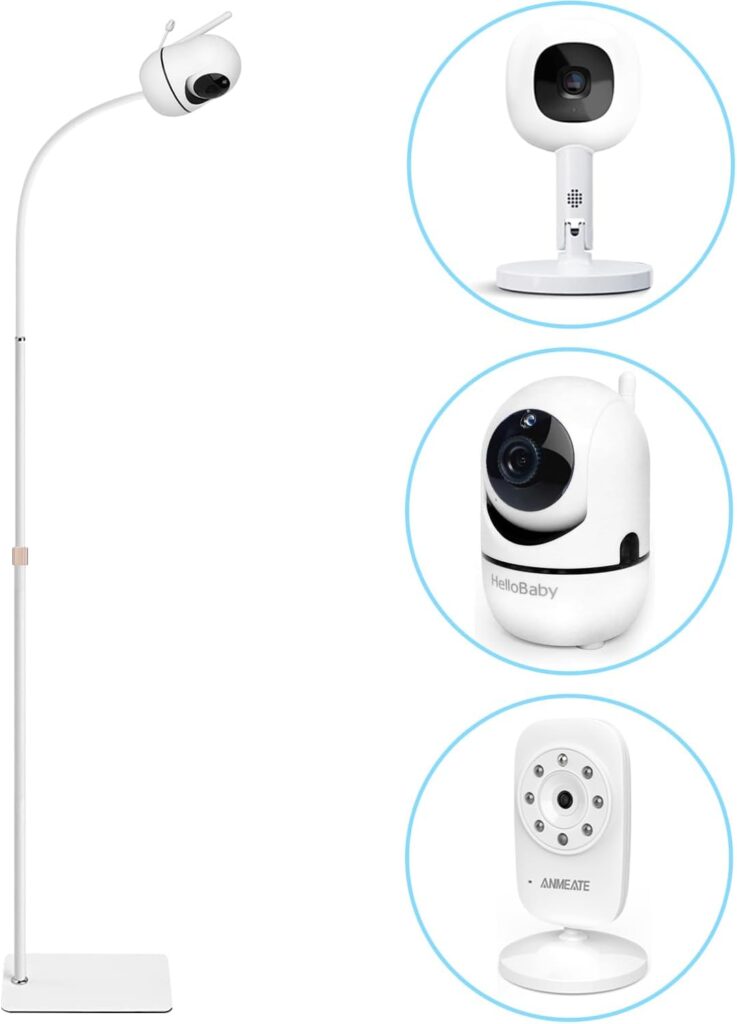 Adjustable Height Baby Monitor Floor Stand Holder for Hellobaby HB6550 HB65/HB66/HB248 Baby Monitor and Also Compatible with The Nanit Pro Smart Monitor & Flex Stand