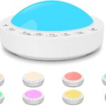 White Noise Machine for Baby, Portable Sound Machine With Night Light for Travel Nursery, Rechargeable Lullaby for Kids Sleeping