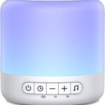 Easysleep White Noise Sound Machine with 30 Soothing Sounds 12 Night Light 32 Volume 3 Timers Portable Sleep Sound Machine for Office Travel Noise Canceling Lullaby & Rain Sound for Baby, Adults