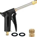 Upgrade Garden Hose Nozzle sprayer, Metal Adjustable High Pressure Water Hose Nozzle for car washing, cleaning, watering Plants, showering Pets, Outdoor Gardening