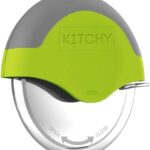 Kitchy Pizza Cutter Wheel with Protective Blade Cover, Ergonomic Pizza Slicer (Green)