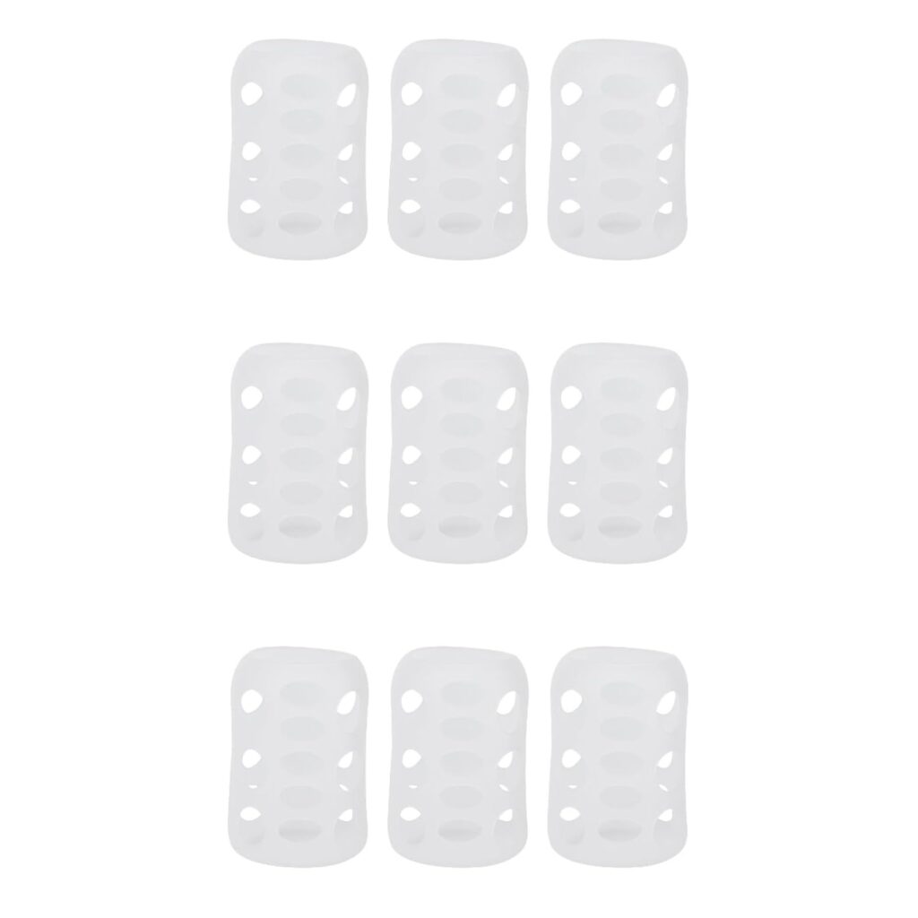 Toyvian 9pcs Bottle Cover Silicone -Scald Sleeve Heat Protective Case for Feeding Bottles Soft Non- Design Stylish Functional Accessory