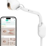 CuboAi 2025 New Model Smart Baby Monitor 3: Sleep Safety Alerts for Covered Face Rollover, 2.5K QHD Night Vision WiFi Camera, 2-Way Audio, Humidity Sensor, Lullabies. App Control (Wall Mount Set)