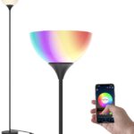 PESRAE Smart RGB Floor Lamps Work with Alexa, Google Assistant WiFi App, Modern Color Changing Floor Lamp, Dimmable Corner Floor Lamp for Living Room, Bedroom and Play Room (Without Remote Control)