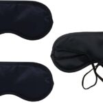 Medsuo 3pcs Comfortable Soft Sleep Eye Masks Shade Cover Lightweight Sleeping Blindfold for Men and Women, Suitable for Travel Sleep or Party Supplies (Black)