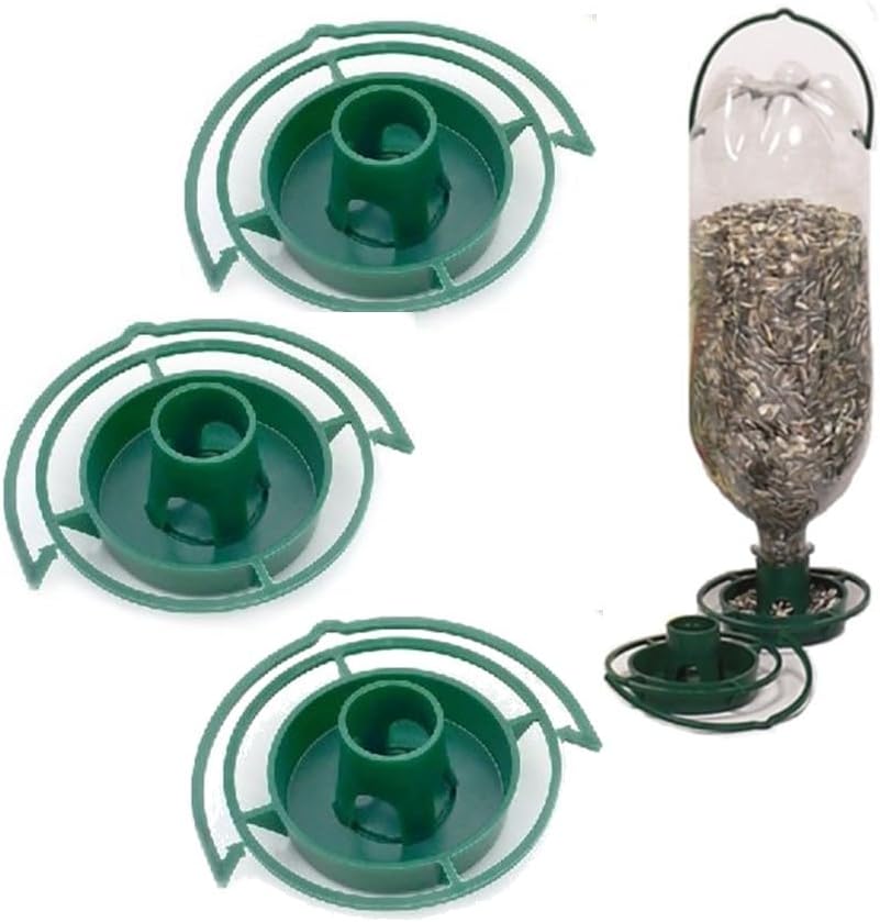 Gadjit Soda Bottle Bird Feeder – 3 Pack | Turn Soda Bottles into Eco-Friendly Wild Bird-Seed Feeders | Fun DIY for Kids, Scouts, Clubs, Grandparents | Promotes Recycling & Reuse (Green)