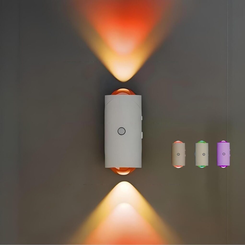 Motion Sensor Night Light,Motion Sensor Light Indoor,USB Type-C Charging, Ultra-Long Battery Life,Magnetic Mount,Colorful neon Colors Change,Wall lamp,Apply for Bedroom,Bathroom