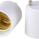 Onite GU24 to E27 E26 Adapter for LED Bulb, GU24 to Medium Base Converts Your Pin Base Fixture to Standard Screw-in Lamp Socket 2 Pack