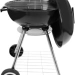 18 Inch Charcoal Grill, BBQ Kettle Grill with Enamel Lid & Ash Catcher, Portable Charcoal Grill for Outdoor Grill Camping and Small Patio Backyard, Includes Wheels for Easy Mobility