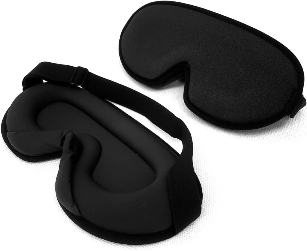 Sleep mask,Silky Touch with Soft Foam, Comfortable, Breathable,Offers Full Coverage,Flat on Your eyelids by Glory