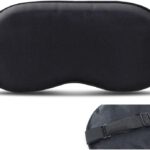 Black Eye Mask Sleeping Eye Mask for Women Men Light Blocking Sleep Mask Eye Covers Adjustable Strap for Travel Flight Nap