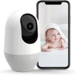 nooie Baby Monitor WiFi Smartphone 2K Baby Monitor with Night Vision Baby Camera Indoor, 360-degree Motion Tracking, Works with Alexa, Two-Way Audio, Motion & Sound Detection,SD Card or Cloud