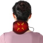 Portable Heating Pad for Neck with Massager Heated Wrap for Pain Relief 3 Adjustable Temperature and 4 Massage Modes Hot Compress Therapy Brace for Stiffness & Soreness Relief