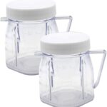 Replacement Parts Mini 1-cup Plastic Jar,Compatible with Oster Blender (2 PACKS)