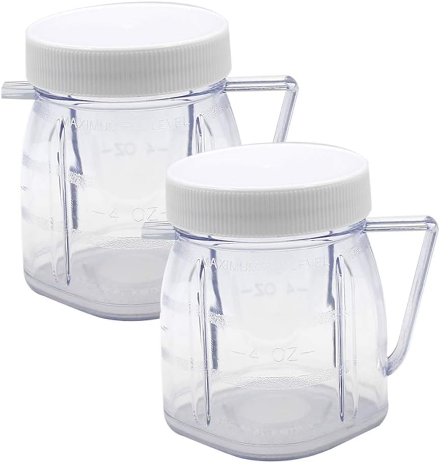 Replacement Parts Mini 1-cup Plastic Jar,Compatible with Oster Blender (2 PACKS)