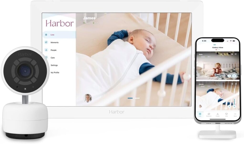 Harbor Smart Baby Monitor with 10” Tablet – The Most Reliable Way to Monitor Your Baby with or Without Internet – Private & Secure – Travel Friendly – Supports 2+ Cameras – Lifetime Membership