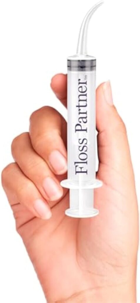 Water Flosser Dental Pick by FlossPartner. Smallest Cordless Portable Pocket Size. Easy Carry Effective Reusable. Teeth Braces Gums Breath. Travel Work School Camping Supplies Survival