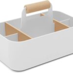 Lalo The Caddy – Multi-Purpose Storage Solution with Removable Dividers, Perfect as a Diaper Caddy, Bath Time Organizer & Art Caddy, BPA-Free, Multiple Compartments – Coconut