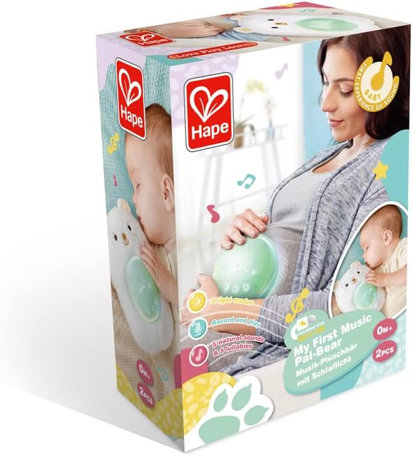Hape My Music Pal-Huggy Bobo | Portable Baby White Noise Sound Machine, for Infants Age 0+ Months