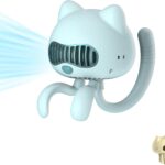 F08 Stroller Fan,HandheldFan,TableFan Powerful,2000mAh Battery USB Rechargeable,Non-touch Design,Aroma Fan,for Women/Family (Blue)