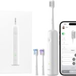 Laifen Wave Electric Toothbrush, Oscillation & Vibration Sonic Electric Toothbrush for Adults with 3 Brush Heads, IPX7 Waterproof ADA Accepted Travel Powered Toothbrush ABS(White)