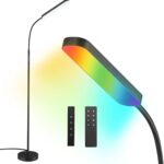 Floor Lamps, RGB Color Changing Dimmer Bright LED Floor Lamp with Stepless Adjustable 3000K-6000K, Smart Remote Control Modern Standing Floor Lamp for Bedroom, Reading, Gaming Room